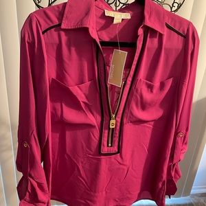 MICHAEL KORS women’s top, deep fuchsia pullover size S